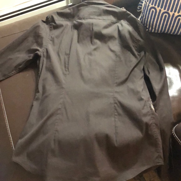 Prada Brown Men’s Stretch Poplin Size 16 neck/41 - Picture 6 of 7